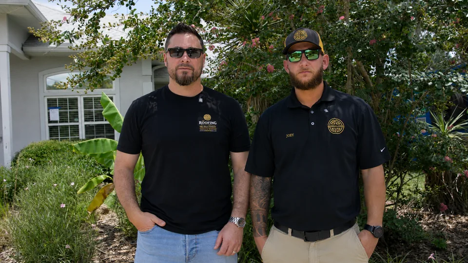Joey Blanco and Eli Ott, owners of Entrust Roofing USA